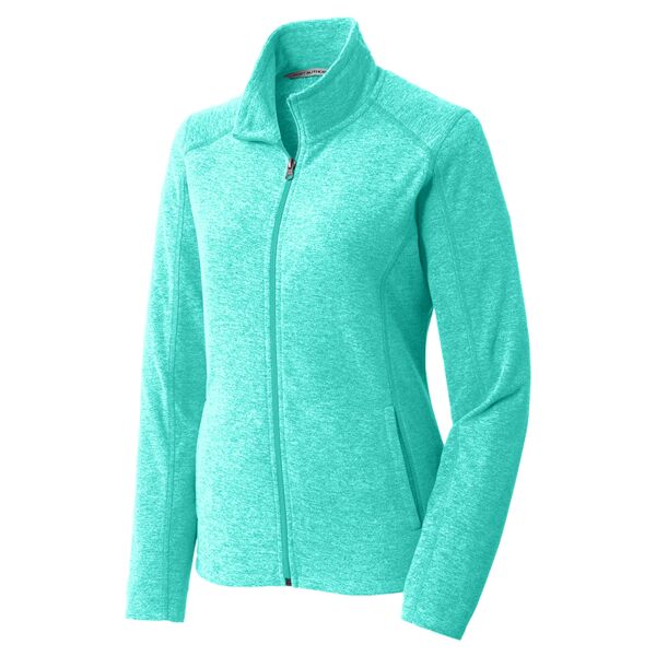Questec Ladies Heather Microfleece Full Zip Jacket Thumbnail