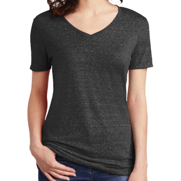 Ladies Snow Heather Jersey V Neck T Shirt Thumbnail