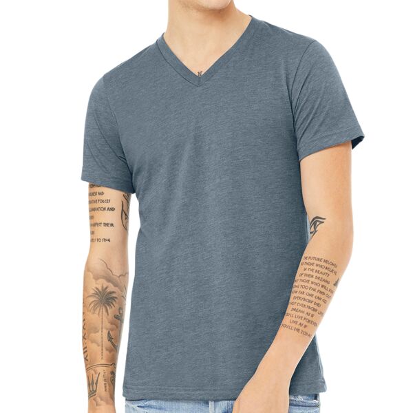 Unisex CVC Jersey V-Neck T-Shirt Thumbnail