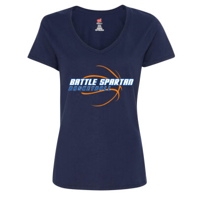 Ladies V-Neck Cotton T Thumbnail